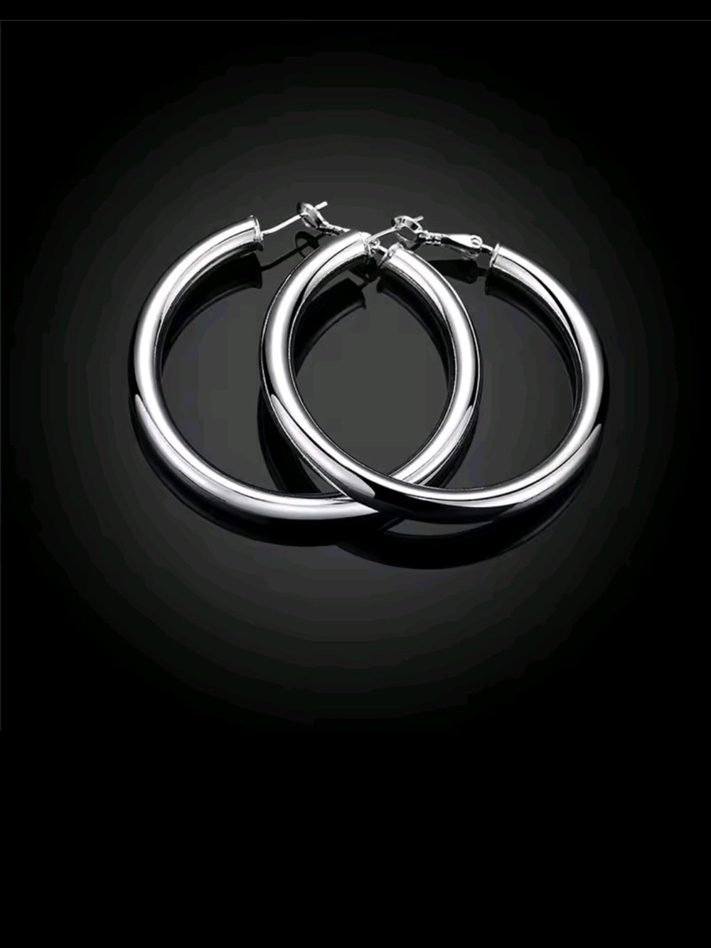 SOLD!!!!! SOLD!!!!!!, Sterling Silver Classic Hoop Earrings - Silver